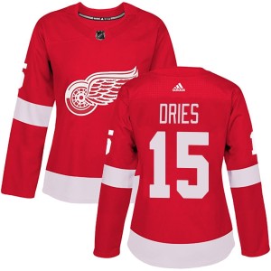 Women's Detroit Red Wings Sheldon Dries Adidas Authentic Home Jersey - Red