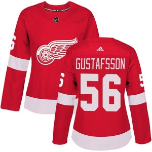 Women's Detroit Red Wings Erik Gustafsson Adidas Authentic Home Jersey - Red