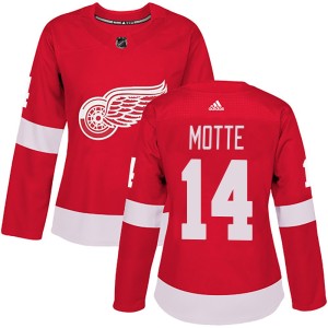 Women's Detroit Red Wings Tyler Motte Adidas Authentic Home Jersey - Red