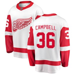 Men's Detroit Red Wings Jack Campbell Fanatics Branded Breakaway Away Jersey - White