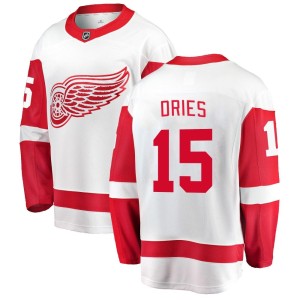 Men's Detroit Red Wings Sheldon Dries Fanatics Branded Breakaway Away Jersey - White