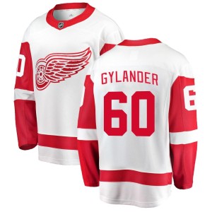 Men's Detroit Red Wings Carter Gylander Fanatics Branded Breakaway Away Jersey - White