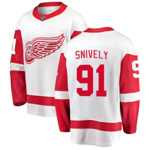 Men's Detroit Red Wings Joe Snively Fanatics Branded Breakaway Away Jersey - White