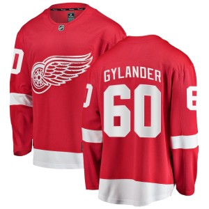 Men's Detroit Red Wings Carter Gylander Fanatics Branded Breakaway Home Jersey - Red