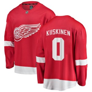 Men's Detroit Red Wings Jesse Kiiskinen Fanatics Branded Breakaway Home Jersey - Red