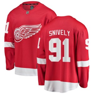 Men's Detroit Red Wings Joe Snively Fanatics Branded Breakaway Home Jersey - Red