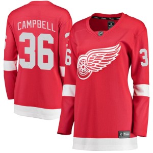 Women's Detroit Red Wings Jack Campbell Fanatics Branded Breakaway Home Jersey - Red