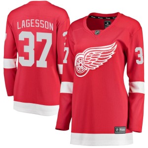 Women's Detroit Red Wings William Lagesson Fanatics Branded Breakaway Home Jersey - Red