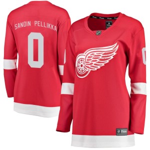 Women's Detroit Red Wings Axel Sandin Pellikka Fanatics Branded Breakaway Home Jersey - Red