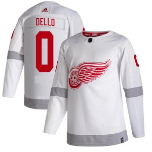 Men's Detroit Red Wings Tory Dello Adidas Authentic 2020/21 Reverse Retro Jersey - White