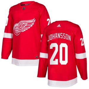 Youth Detroit Red Wings Albert Johansson Adidas Authentic Home Jersey - Red