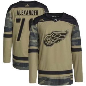 Men's Detroit Red Wings Gage Alexander Adidas Authentic Military Appreciation Practice Jersey - Camo