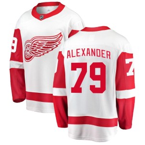 Youth Detroit Red Wings Gage Alexander Fanatics Branded Breakaway Away Jersey - White