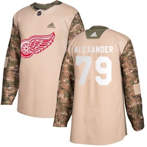 Men's Detroit Red Wings Gage Alexander Adidas Authentic Veterans Day Practice Jersey - Camo