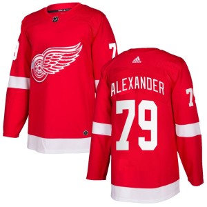 Men's Detroit Red Wings Gage Alexander Adidas Authentic Home Jersey - Red