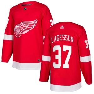 Men's Detroit Red Wings William Lagesson Adidas Authentic Home Jersey - Red